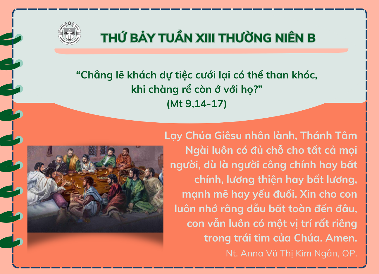 Thứ Bảy tuần XIII Thường niên B