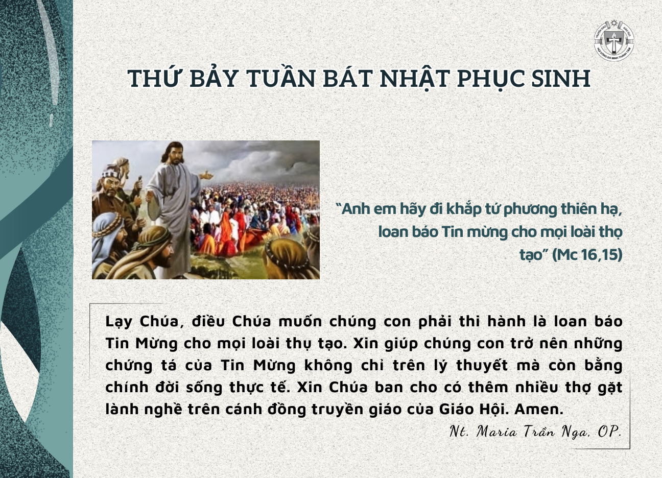 Thứ Bảy tuần Bát Nhật Phục Sinh