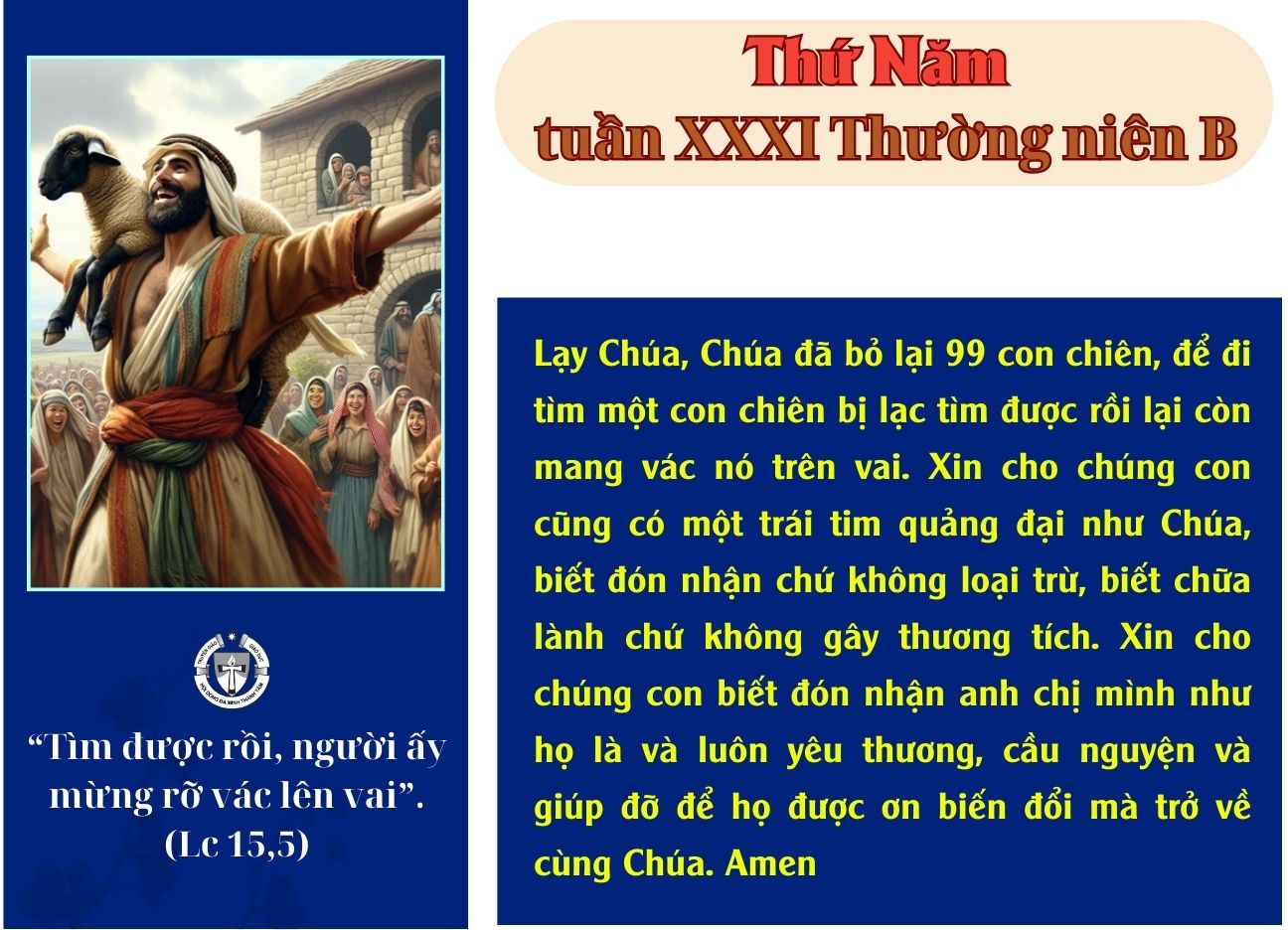 Thứ Năm Tuần XXXI Thường Niên Năm B