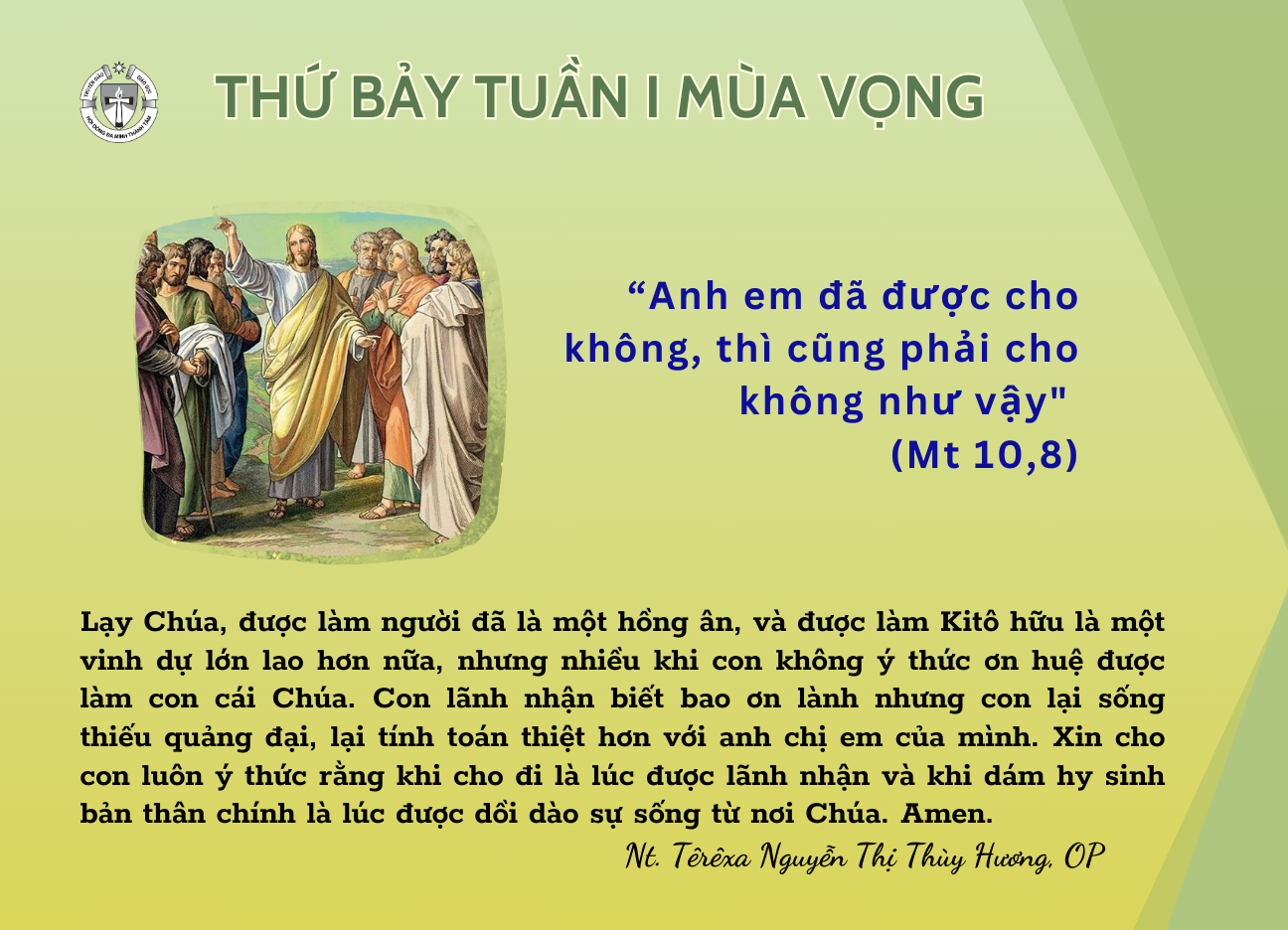 Thứ Bảy Tuần I Mùa Vọng