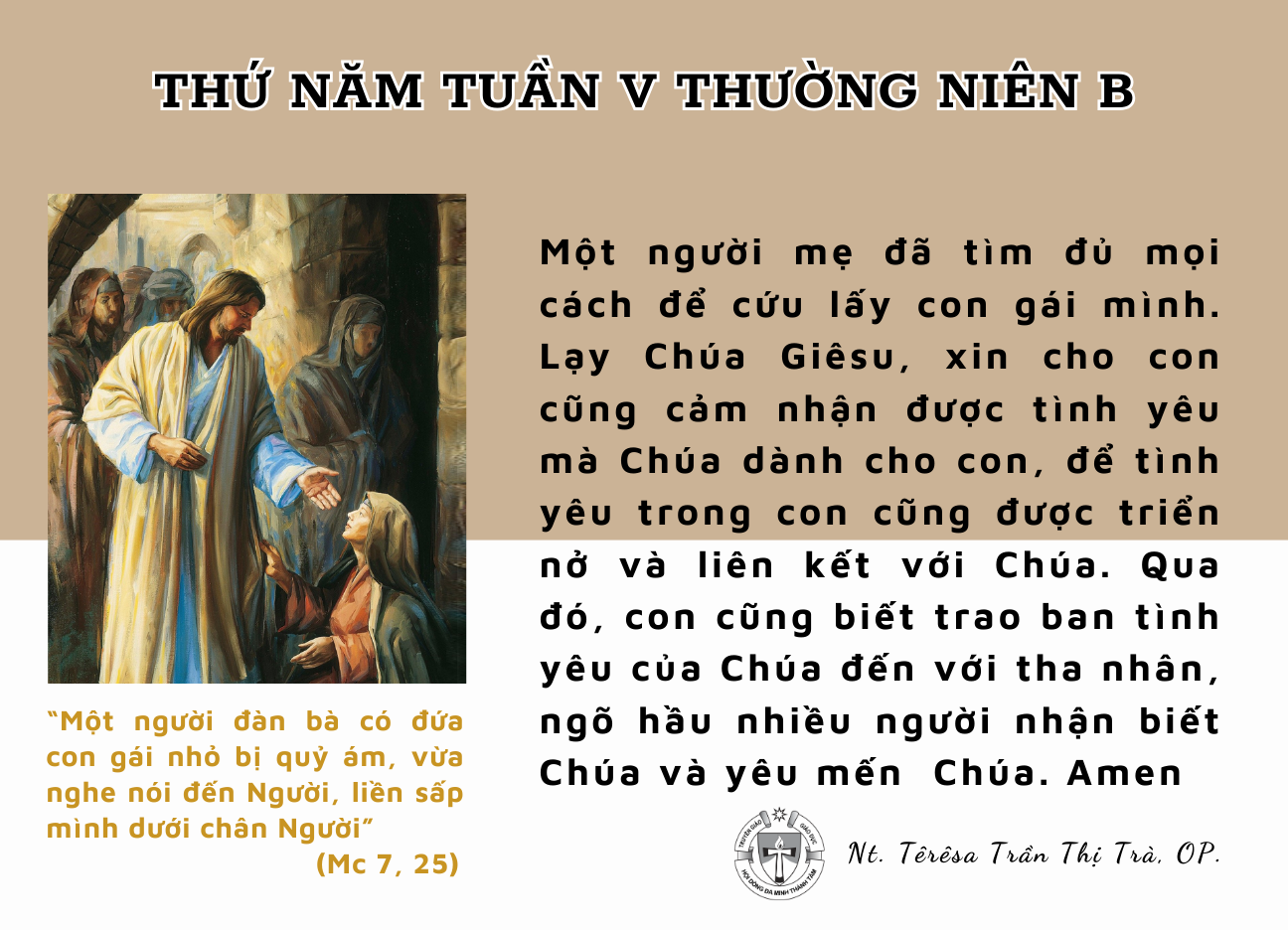 Thứ Năm tuần V Thường niên B