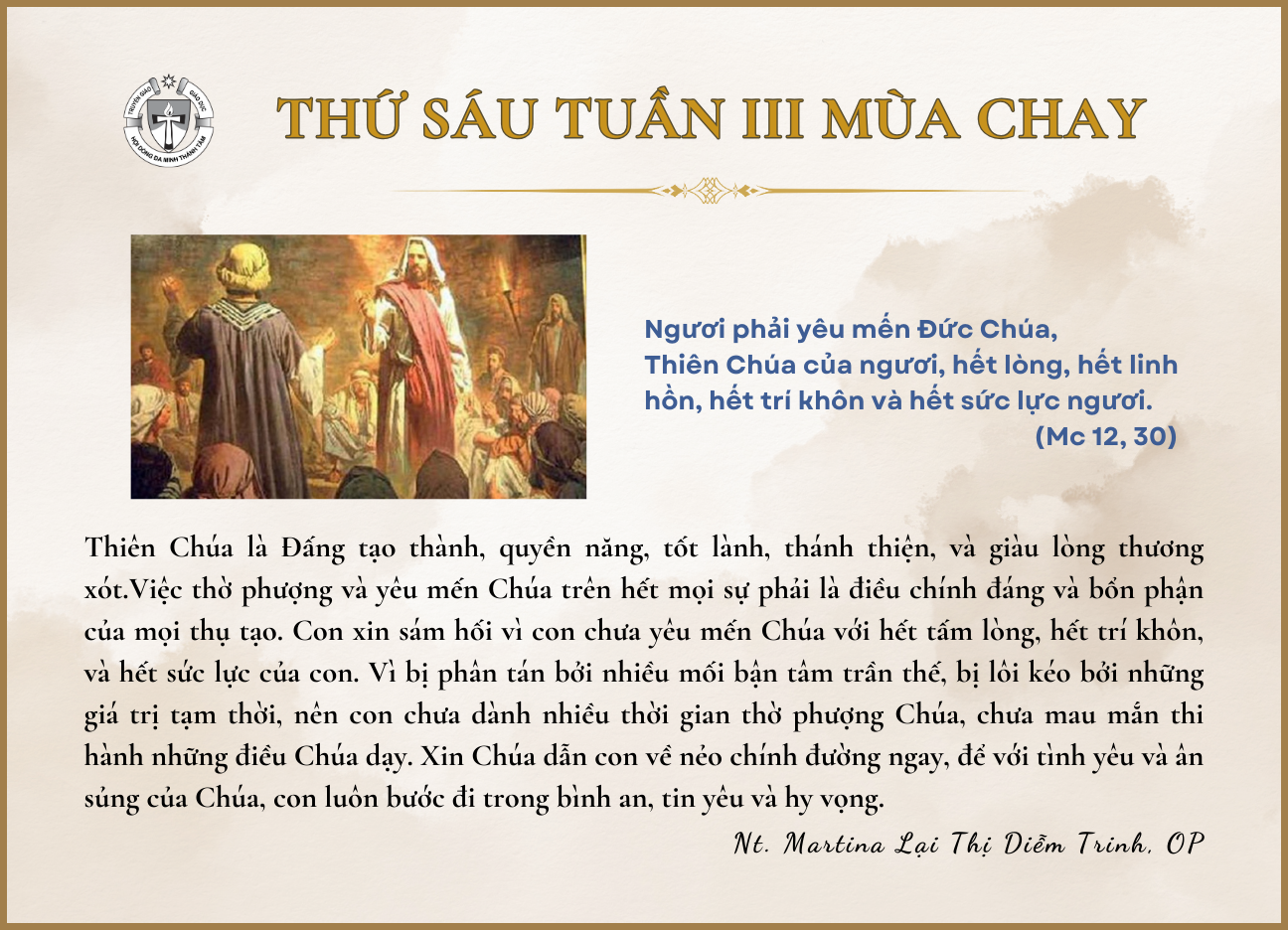 Thứ Sáu Tuần III Mùa Chay