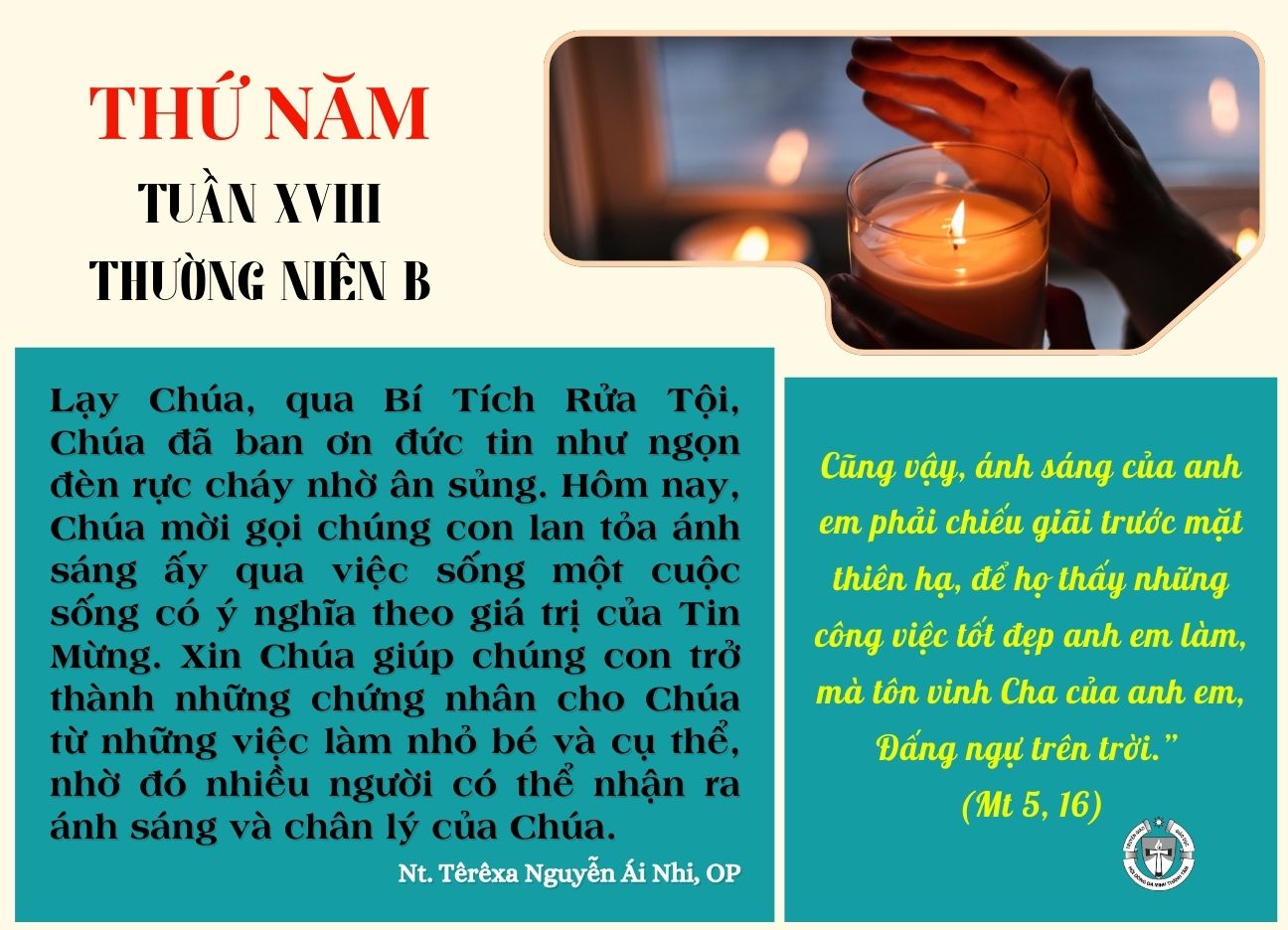 Thứ Năm tuần XVIII Thường niên B