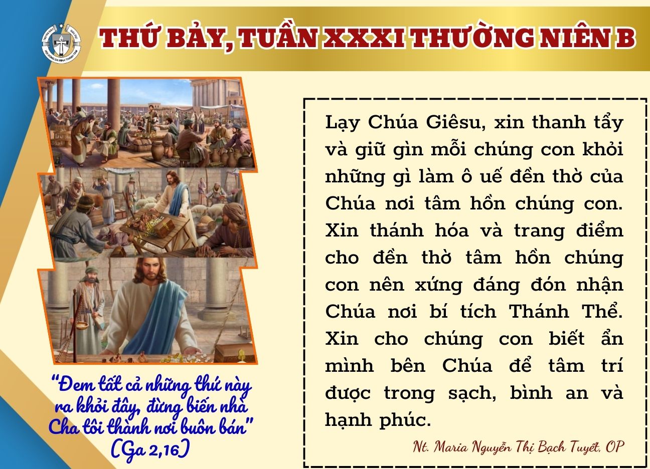 Thứ Bảy Tuần XXXI Thường Niên Năm B