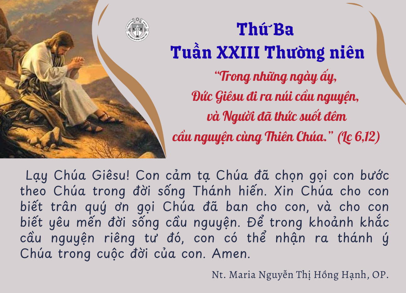 Thứ Ba tuần XXIII thường niên