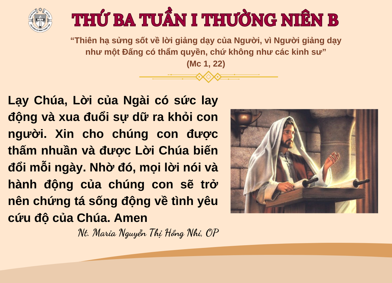 Thứ Ba tuần I Thường niên B