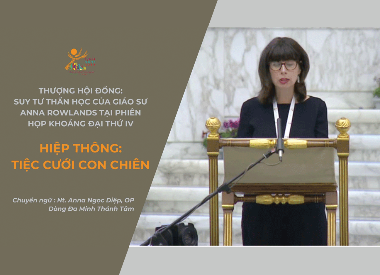 Thượng Hội đồng: Suy tư thần học của giáo sư Anna Rowlands tại phiên họp khoáng đại thứ IV - “Hiệp thông: Tiệc cưới Con Chiên”