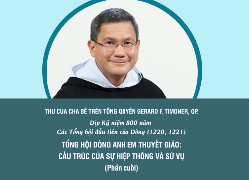 Thư Của Cha Bề Trên Tổng Quyền Gerard F. Timoner, Op.