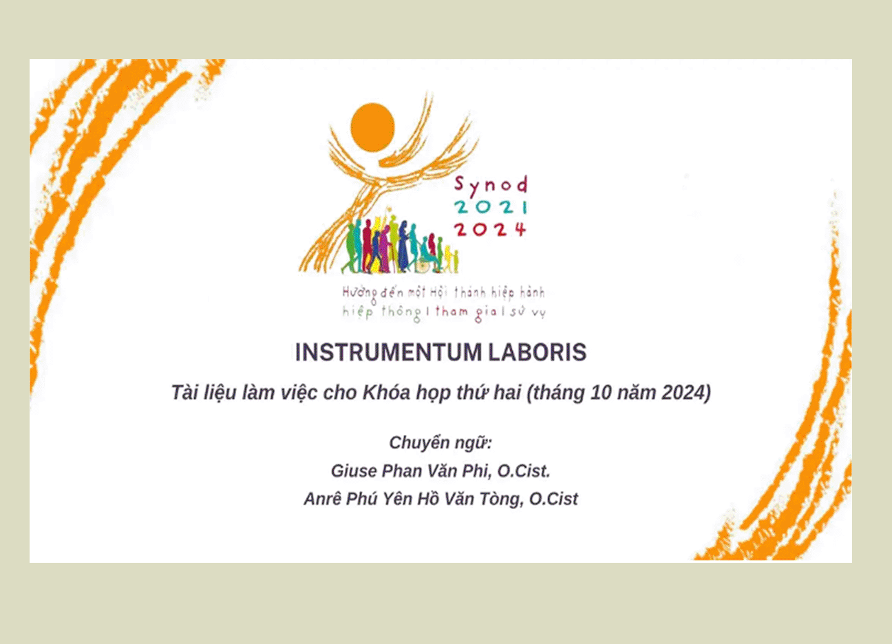 Tài Liệu Làm Việc (Instrumentum Laboris) 10-2024