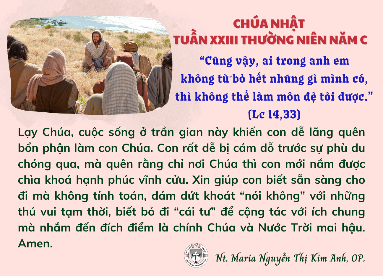 Chúa Nhật XXIII Thường niên C