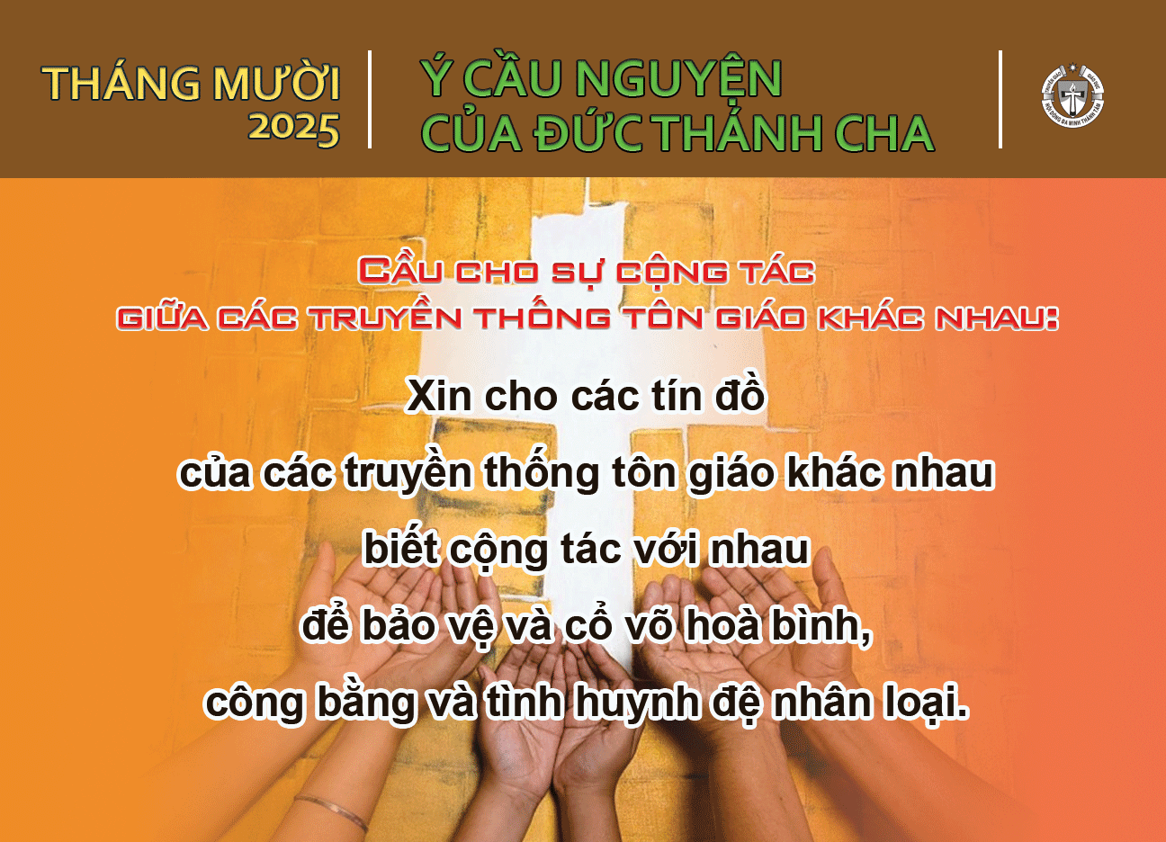 Ý cầu nguyện của Đức Thánh Cha - Tháng 10/2025