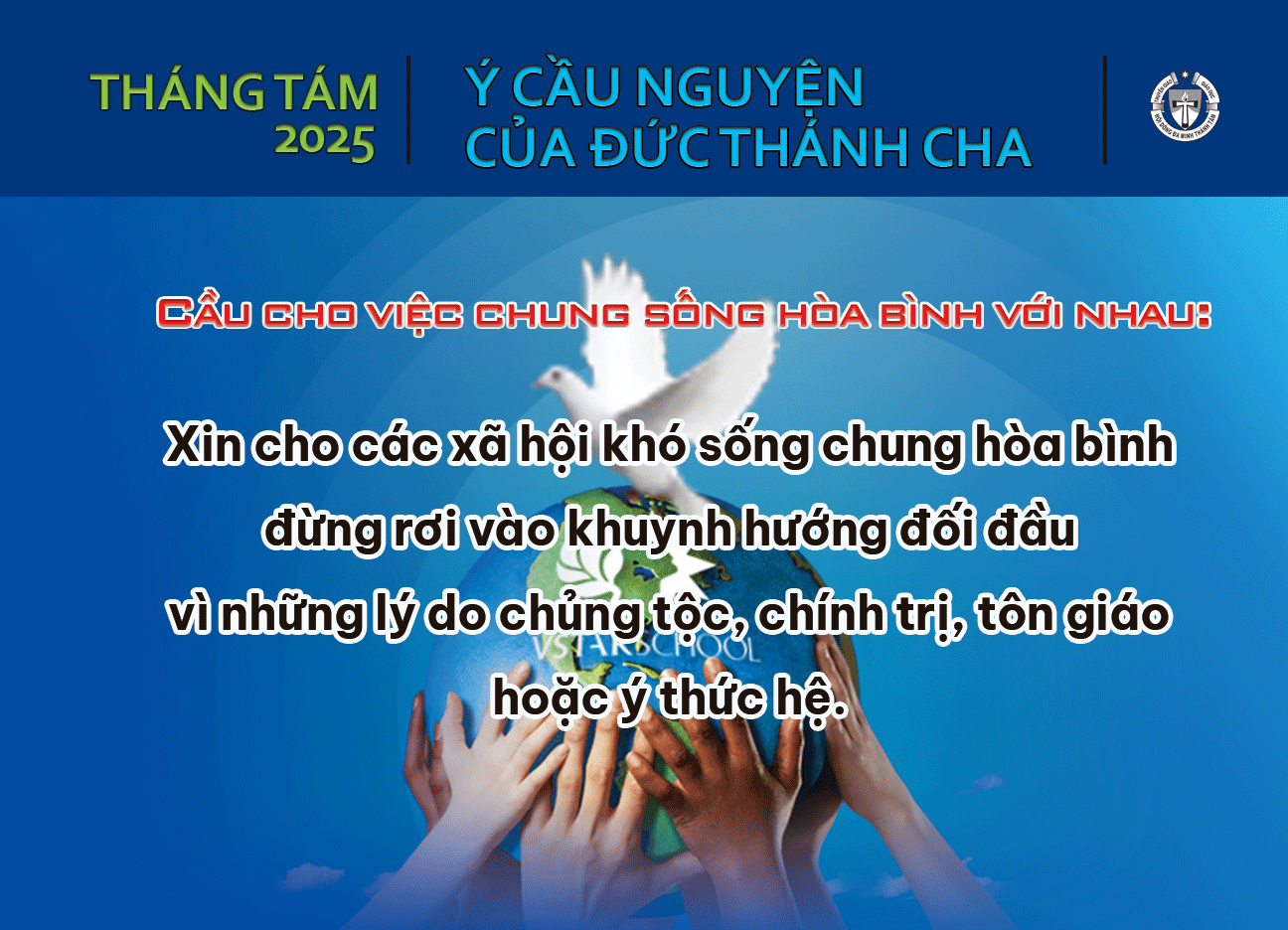 Ý cầu nguyện của Đức Thánh Cha - Tháng 08/2025