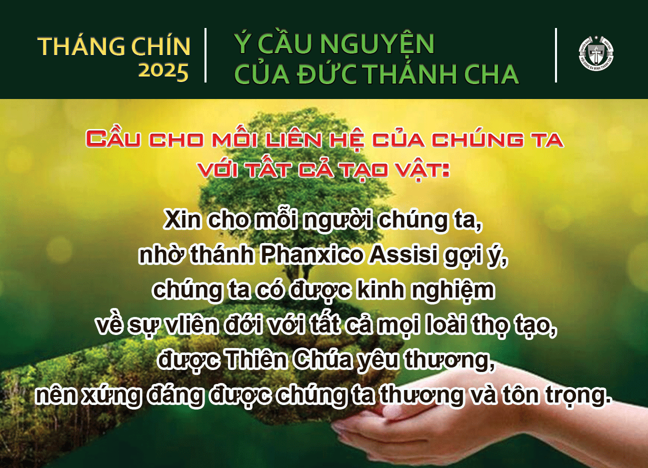 Ý cầu nguyện của Đức Thánh Cha - Tháng 09/2025