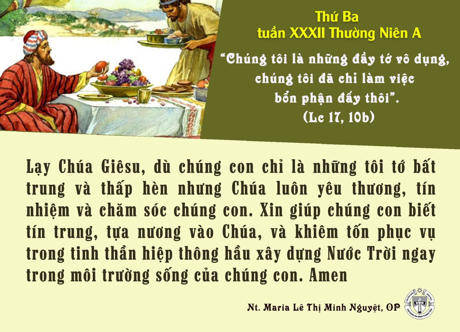 Thứ Ba tuần XXXII Thường Niên A