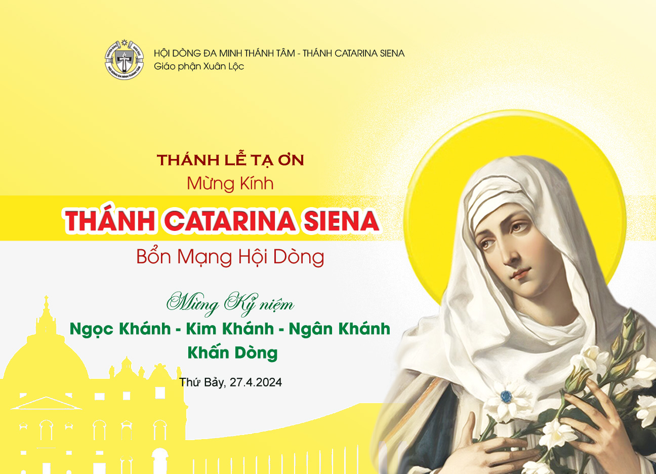 Thánh Lễ Tạ Ơn Mừng Kính Thánh Catarina Bổn Mạng Hội dòng và Mừng Kỷ niệm Khấn Dòng - 27.04.2024