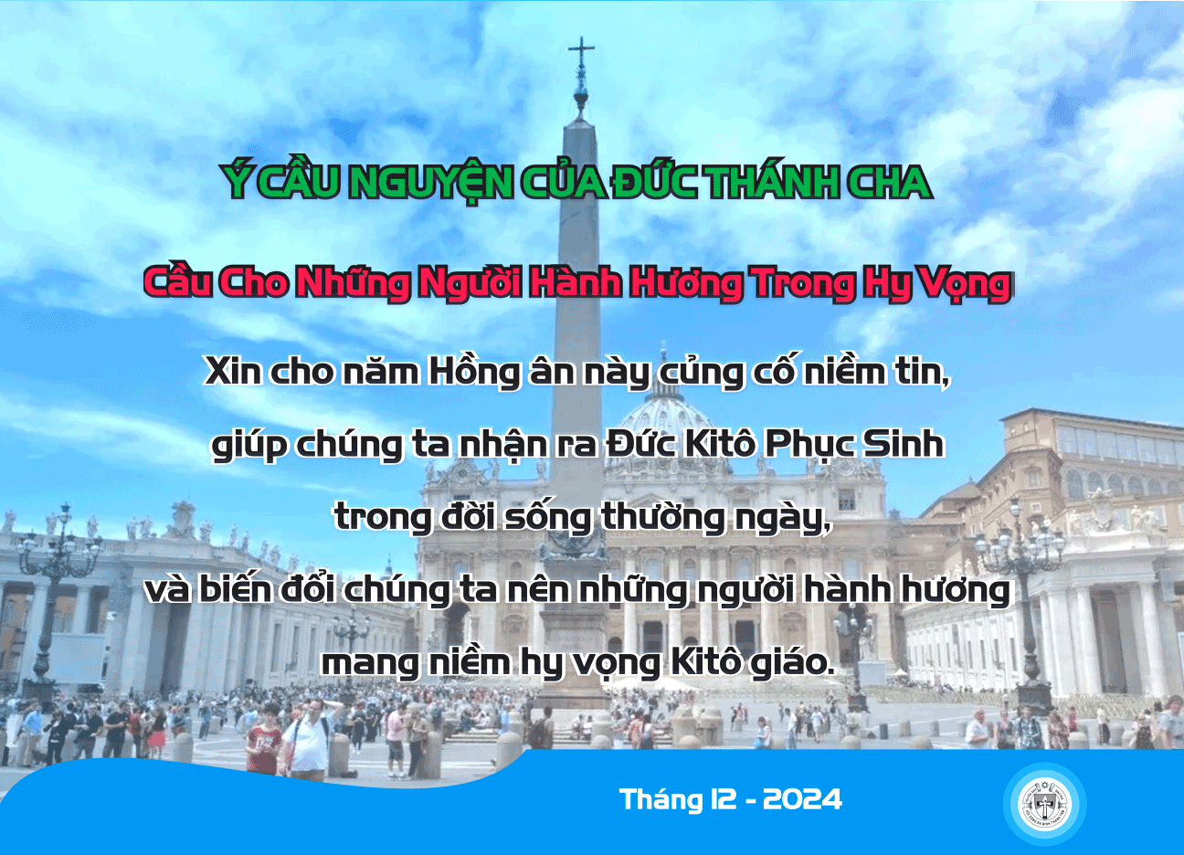 Ý cầu nguyện của Đức Thánh Cha - Tháng 12/2024