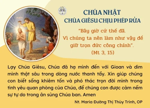 Chúa Nhật Chúa Giêsu chịu phép rửa năm A