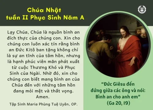 Chúa Nhật II Phục Sinh năm A