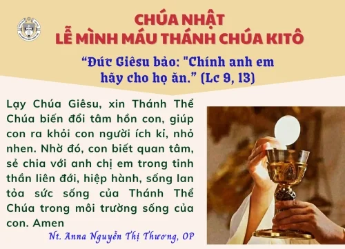 Chúa Nhật Lễ Mình Máu Thánh Chúa Kitô