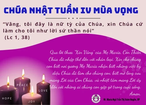 Chúa Nhật tuần IV Mùa Vọng năm B/2023