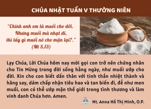 Chúa Nhật V thường niên A