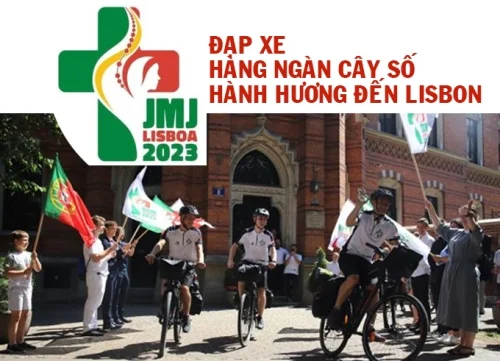 Đạp xe hàng ngàn cây số hành hương đến Lisbon dự Đại hội giới trẻ