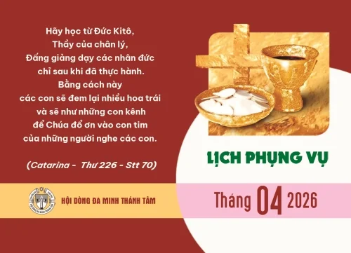 Lịch Phụng Vụ - Tháng 4/2026