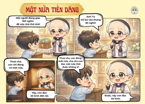 Một nửa tiền dâng