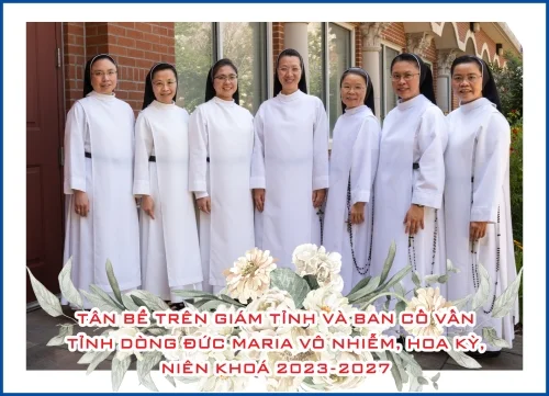 Tân Bề trên Giám tỉnh và Ban Cố vấn Tỉnh dòng Đức Maria Vô Nhiễm, Hoa kỳ, niên khoá 2023-2027