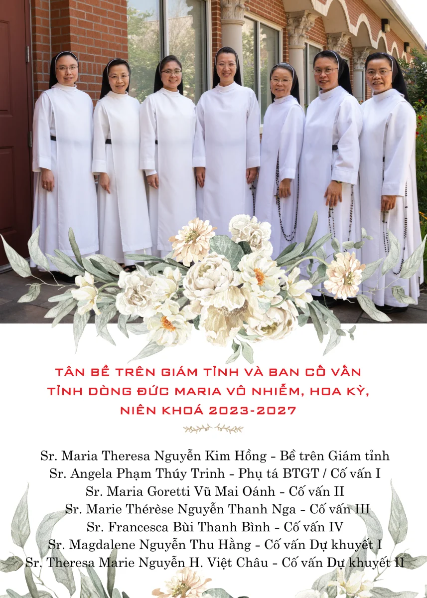 Tân Bề trên Giám tỉnh và Ban Cố vấn Tỉnh dòng Đức Maria Vô Nhiễm, Hoa kỳ, niên khoá 2023-2027 — ảnh 2