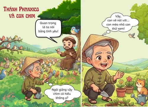 Thánh Phanxicô và con chim