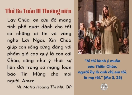 Thứ Ba tuần III thường niên