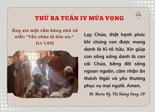 Thứ Ba tuần IV mùa vọng