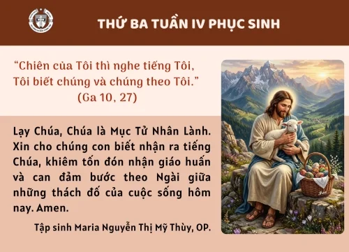 Thứ Ba tuần IV Phục Sinh