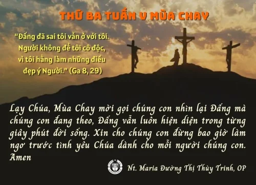 Thứ Ba tuần V Mùa Chay