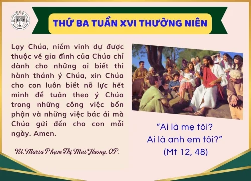 Thứ Ba tuần XVI Thường niên