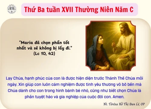 Thứ Ba Tuần XVII Thường Niên C