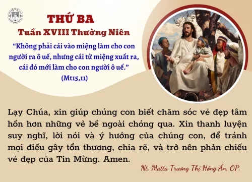 Thứ Ba tuần XVIII Thường niên