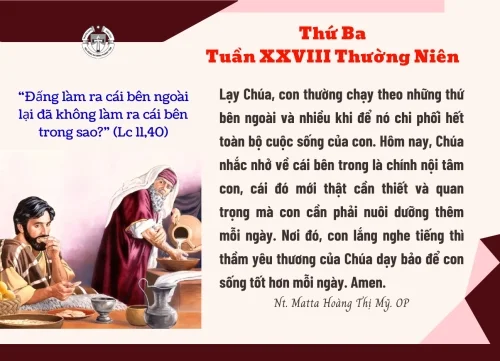 Thứ Ba tuần XXVIII thường niên