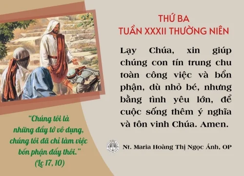 Thứ Ba tuần XXXII thường niên