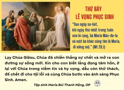 Thứ Bảy lễ vọng Phục Sinh