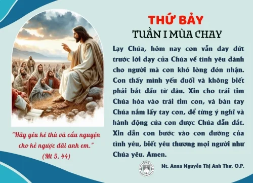 Thứ Bảy tuần I Mùa Chay
