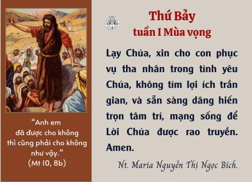 Thứ Bảy tuần I mùa vọng