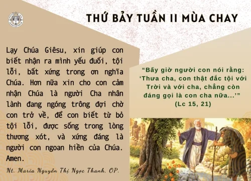 Thứ Bảy tuần II Mùa Chay