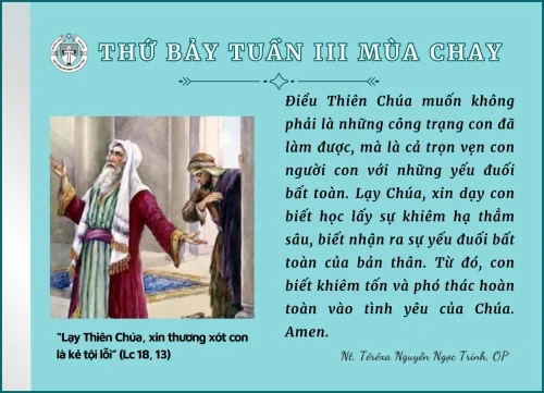 Thứ Bảy Tuần III Mùa Chay