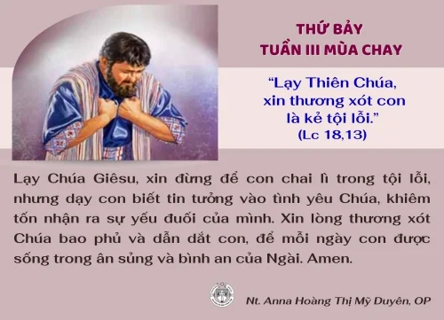 Thứ Bảy tuần III Mùa Chay