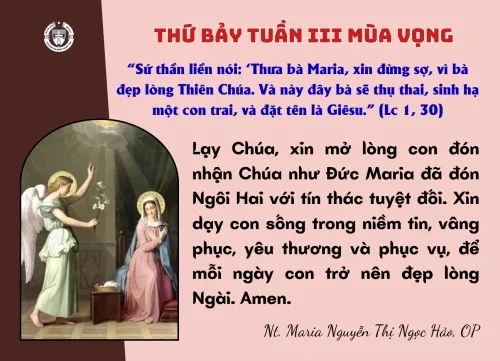 Thứ Bảy tuần III Mùa vọng
