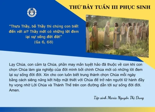 Thứ Bảy tuần III Phục Sinh