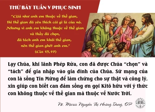 Thứ Bảy tuần V Phục Sinh