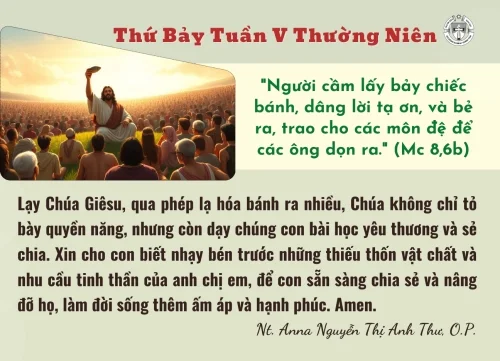 Thứ Bảy tuần V thường niên